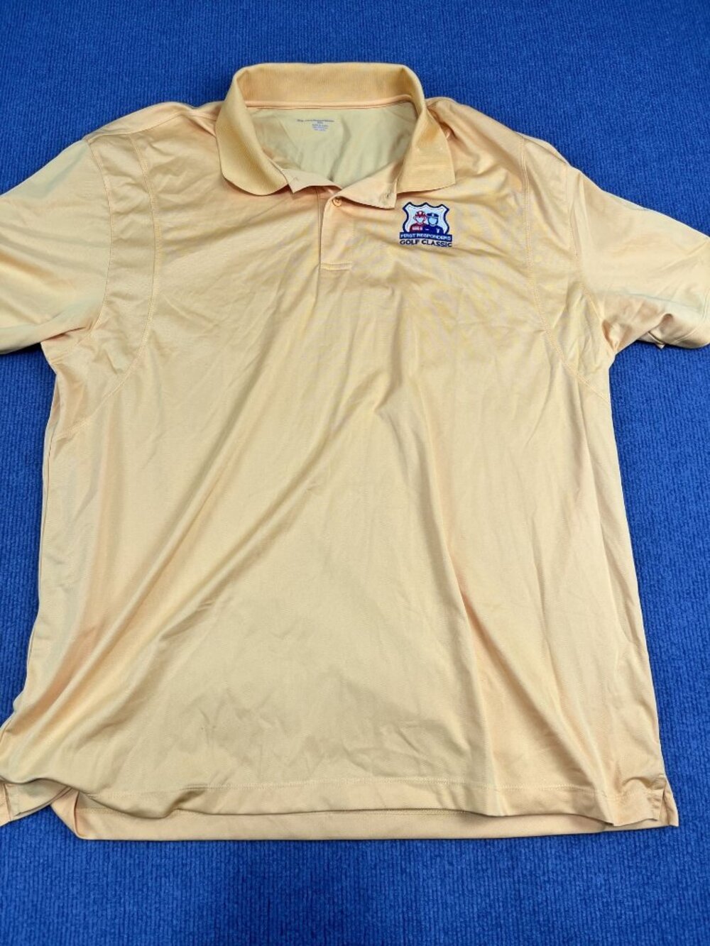 Harriton Mens Yellow First Responders Golf Classic Polo Shirt 2XL